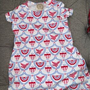 The Beaufort Bonnet Company Red and Blue Kids Casual Dress